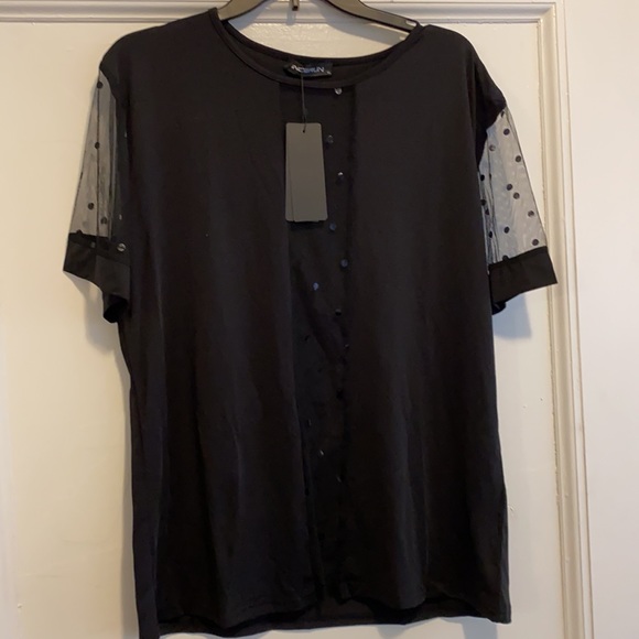 ☘️ INCERUN men’s sexy mesh polka dot tee - Picture 7 of 8